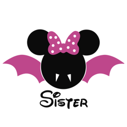 Sister Mickey Mouse SVG, Disney Halloween SVG, Mickey Halloween SVG, Halloween Mickey SVG, Digital download