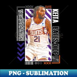 Keita Bates-Diop basketball Paper Poster Suns 9 - Creative Sublimation PNG Download - Unleash Your Creativity