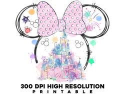 watercolor png castle clipart, watercolor castle, mouse balloon, mouse castle png