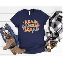Banned Books Shirt For Women Stylish Attire for Book Lovers, Bookworms, and Literary Enthusiasts