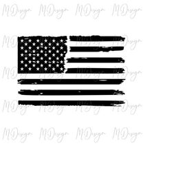 Grunge American Flag SVG Cutting File for Cricut, Silhouette, Vinyl Cut Decals, Iron on, Stencil - Digital Dowload for 4