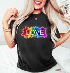 Pride Watercolor Love Shirt PNG, Love is Love Shirt PNG, LGBT Shirt PNG, Equality Shirt PNG, LGBT Pride Shirt PNG, Rainb