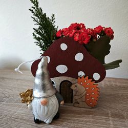 gnome style christmas candle