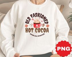 Old Fashioned Hot Cocoa Design Red Png, Hot Cocoa Old Fashioned Png,  Heartwarming Joy, Traditional hot cocoa Red design