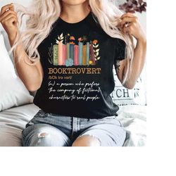 Booktrovert Shirt Book lover gift bookish shirt Book Merch Reading shirt Cute Graphic T-shirt Teacher Gift gift for girl