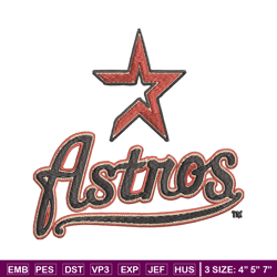 Houston Astros Embroidery Design, Logo Embroidery, MLB Embroidery, Embroidery File, Logo shirt, Digital download.