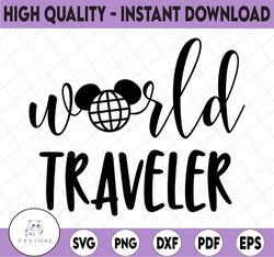World Traveler, Disney svg, Disney Mickey and Minnie svg,Quotes files, svg file, Disney png file, Cricut, Silhouette.
