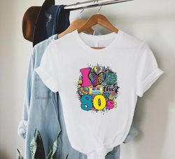 I Love The 80s TShirt PNG,80s Lover Gift,Born in the 80s,Nostalgia Birthday Tee,Retro 80s Fan Clothing,Eighties Party Co