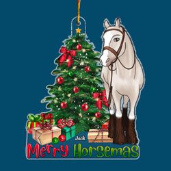 Personalized Horse Mica Ornament: Ideal Christmas Gift for Horse Lovers - CLA0AD003