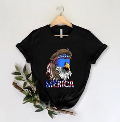 Merica Mullet Eagle Shirt PNG, 4th Of July Gift, Eagle Merica Tee, American Eagle TShirt PNG,Patriotic Eagle with Sungla