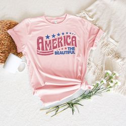 America The Beautiful Shirt Png, 4th of July Party Shirt Png, Retro Style 4th of July Shirt Png, Independence Day Shirt