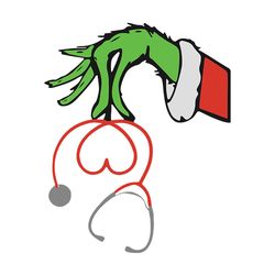 Nurse Grinch Svg, Grinch Hand Svg, Grinch SVG, Grinch Ornament, Grinch Face Svg, Grinch Christmas svg Digital Download