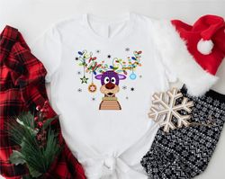 Xmas Antler Tee, Gift For Christmas, Peeping Reindeer Shirt PNG, Deer Christmas TShirt PNG, Xmas Lights Family Party Clo