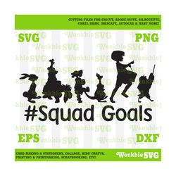 Winnie The Pooh Squad Goals Cutting File Printable, SVG file for Cricut