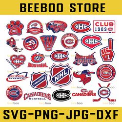 25 Files Montreal Canadiens Bundle Svg, Canadiens Svg, NHL svg, NHL svg, hockey cricut, Download   Cut File, Clipart