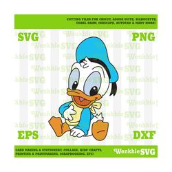 Baby Donald Cutting File Printable, SVG file for Cricut