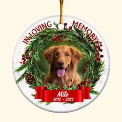 Custom Ceramic Memorial Ornament - Heartfelt Pet Remembrance Gift