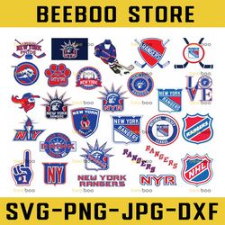 28 Files New York Rangers Bundle Svg, Rangers Svg, NHL svg,NHL svg, hockey cricut, Cut File, Clipart   Cricut Explorer