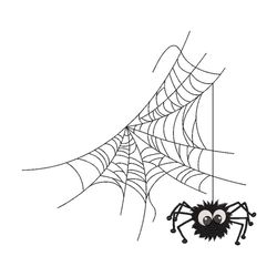 Spider Web Machine Embroidery Design, Halloween Embroidery File, 5 sizes, Instant Download