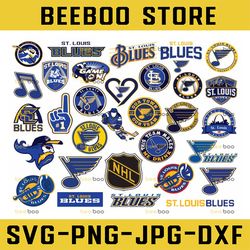 31 Files St Louis Blues Svg Bundle, St Louis, Blues SVG Files, NHL Svg, NHL Svg,Dxf Cutting Files, Cuttable SVG File