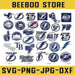 30 Files Tampa Bay Lightning Bundle Svg, Lightning Svg, NHL svg, NHL Svg, hockey cricut,Cut File, Clipart   Cricut