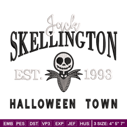Jack Skellington embroidery design, Jack Skellington embroidery, halloween design, embroidery file, Digital download.