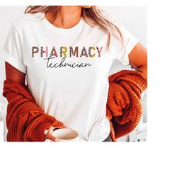 Pharmacy Tech Shirt, Pharmacy Technician T-shirt, Pharmacy Tech Gift Idea, Leopard Print Pharm Tech Crewneck LS166