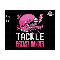 Tackle Football Pink Png, Ribbon Breast Cancer Awareness, Tackle Cancer Png, Football Season Png Sublimation, Pink Ribbon, Instant Download