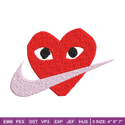 Nike eyes heart Embroidery Design, Nike Embroidery, Brand Embroidery, Embroidery File, Logo shirt, Digital download