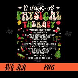 12 Days Of Physical Therapy PNG, Christmas Long PNG
