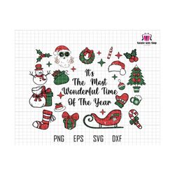 It's The Most Wonderful Time Svg, Of The Time Svg, Merry And Bright, Christmas Tree Svg, Happy Christmas, Trendy Christmas, Christmas Shirt
