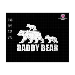Daddy Bear Svg, Daddy Svg, Bear Svg, Bear Silhouette Svg, Dad Life Svg, Gift For Dad, Daddy Sublimation Svg, Fathers Day Svg, Bear Lover Svg