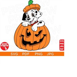 101 dalmatians pumpkin Halloween Svg, Dog Ears SVG Mouse png, Disneyland ears svg clipart SVG, cut file layered, Silhouette, Cricut design