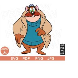 Monterey Jack Vector Svg Chip and Dale Ears SVG, Chip 'N Dale Rescue Rangers Disneyland Ears Svg clipart SVG Cut file Cricut Silhouette
