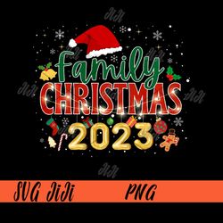 Christmas Family Matching 2023 PNG, Xmas Santa Elf Squad PNG