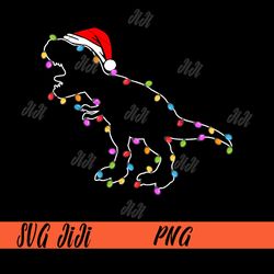 Christmas Light Dinosaur PNG, Xmax T-rex PNG