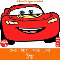 Lightning McQueen Cars Vector Svg, Cars SVG Disneyland Ears, Silhouette, Family Vacation Svg, Family Trip Svg, Vacay Mode Svg, Magical SVG