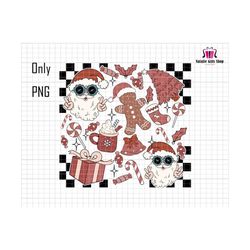 Retro Christmas Vibes Png, Checkered Pink Png, Pink Santa Claus, Pink Christmas Png, Christmas Shirt, Merry Christmas Png, Christmas Clipart