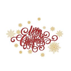 Merry Christmas Machine Embroidery Design,  4 sizes, Instant Download