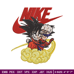 Kid Goku magic cloud Nike Embroidery design, Dragon ball Embroidery, Nike design, Embroidery file, Instant download.