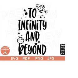 To Infinity And Beyond Svg, Buzz Lightyear Toy Story Svg Ears svg png clipart, cricut design Svg Pdf Jpg Png, Cut file Cricut, Silhouette