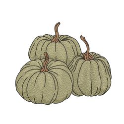 Pumpkins Embroidery Design, Autumn Embroidery File, Thanksgiving Embroidery Design, 3 sizes, Instant Download