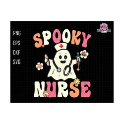 Spooky Nurse Svg, Nurse Halloween Svg, Nurse Svg, Halloween svg, Spooky Svg, Nursing, Cute Ghost Svg, Retro Halloween Svg, Retro Nurse Svg