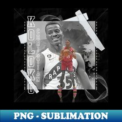 Christian Koloko Basketball Paper Poster Raptors 2 - Stylish Sublimation Digital Download - Add a Festive Touch to Every Day