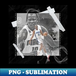 Bol Bol Basketball Paper Poster Magic 3 - Exclusive PNG Sublimation Download - Perfect for Creative Projects