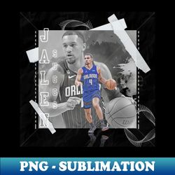 Jalen Suggs Basketball Paper Poster Magic 3 - Vintage Sublimation PNG Download - Vibrant and Eye-Catching Typography