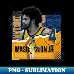 duane washington jr basketball paper poster pacers - modern sublimation png file - spice up your sublimation projects