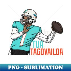 Tua Tagovailoa Comic Style - Exclusive PNG Sublimation Download - Bold & Eye-catching