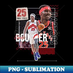 Chris Boucher basketball Paper Poster Raptors 6 - Signature Sublimation PNG File - Create with Confidence
