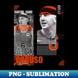 Alex Caruso basketball Paper Poster Bulls 7 - Instant PNG Sublimation Download - Create with Confidence